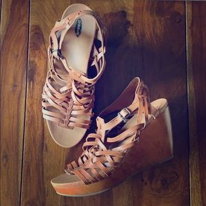 Dr. Scholl’s Strappy Leather Wedges - Size 10
